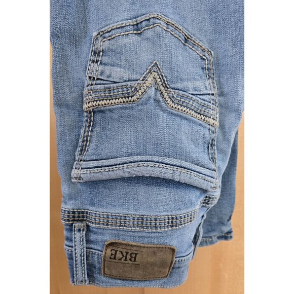 BKE Jake Blue Denim Straight Fit Jeans Faded Casual Look western workwear boho - Picture 11 of 13